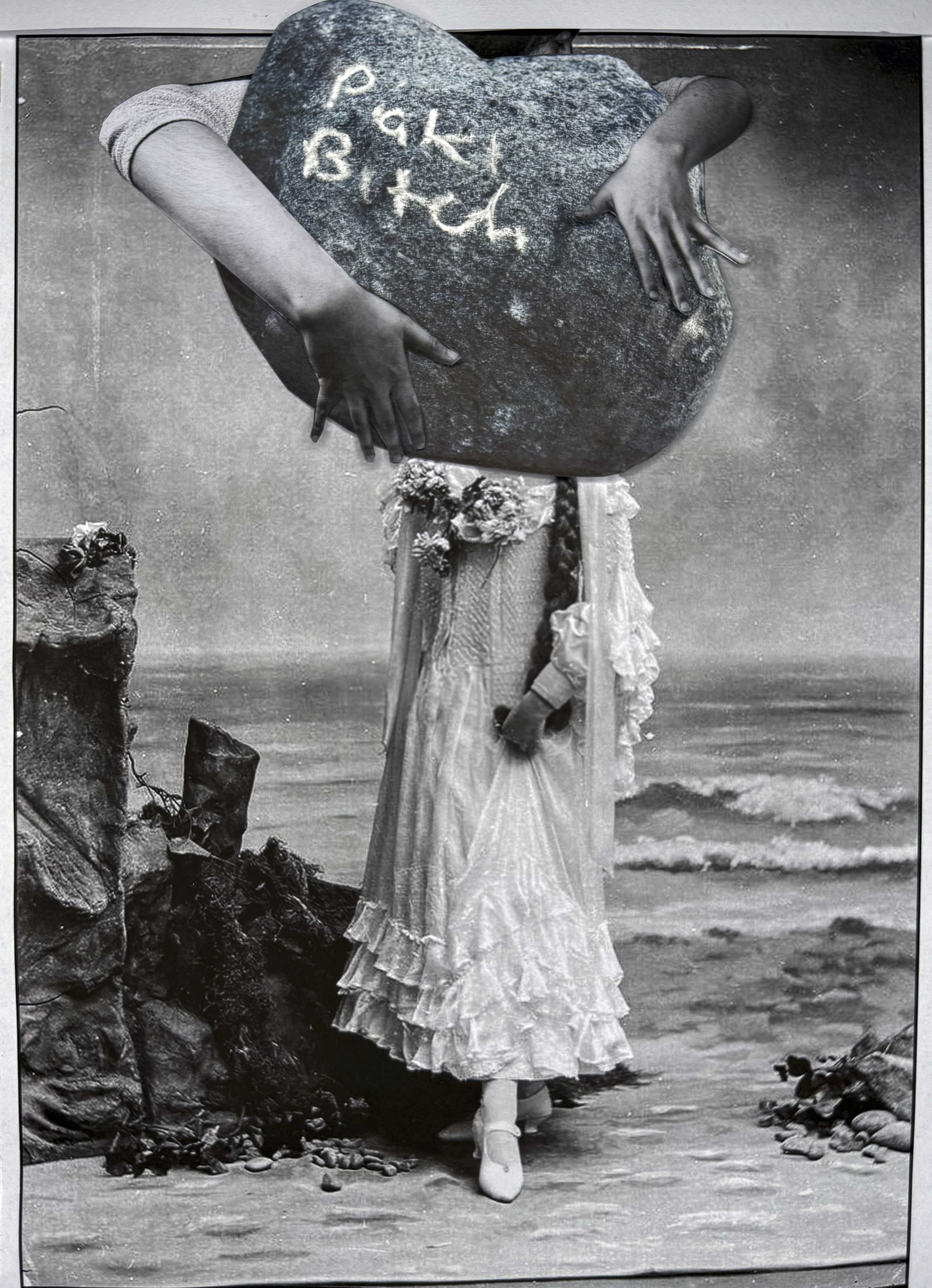 GWW studio - mrs arnott with beach scene